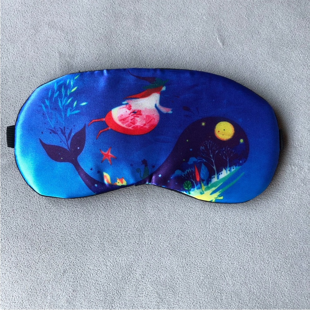 Whimsical Whale and Fairy Sleep Mask ~ Brand New!